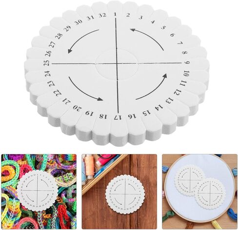 DOITOOL Kumihimo Disk Foam Kit : 10 PCS Bracelet Braiding Disk Round Bracelet Braiding Plate 32 Slot Weaving Board for Jewelry String Maker Tool for Beginners Creative Crafting in Saudi Arabia
