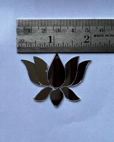 Lotus Cut Out Mirror 10 Pieces – 2x2 Inch for Mandala Making and Lippan Art Projects in Saudi Arabia