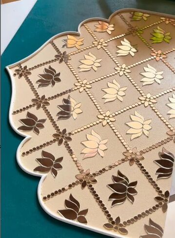 Lotus Cut Out Mirror 10 Pieces – 2x2 Inch for Mandala Making and Lippan Art Projects in Saudi Arabia