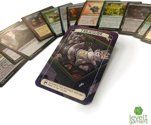 Raccoon Treasure Metal MTG Token Card – Hand-Drawn Magic Card Proxy Design on Brushed Aluminum – Cute Animal Collectible Gift for Raccoon & MTG Fans in Saudi Arabia