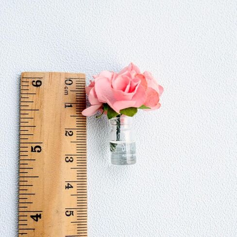 Pink Mini Dollhouse Miniature Vase Micro Landscape Colorful Flower Glass Bottle Miniature Decoration for 1:12 Scale Dollhouse Scene Props Dollhouse Décor Accessoriesecor, Decorations in Saudi Arabia