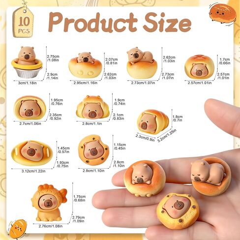 10 Pcs Mini Resin Capybaras Mini Capybara Figures Cute Capybara Figurine Miniature Figurines Resin Animals Tiny Animals for Garden Landscape Dollhouse Cake Toppers Tabletop Party Decor DIY in Saudi Arabia