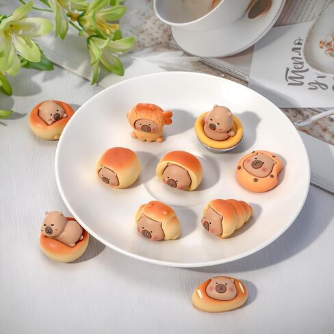 10 Pcs Mini Resin Capybaras Mini Capybara Figures Cute Capybara Figurine Miniature Figurines Resin Animals Tiny Animals for Garden Landscape Dollhouse Cake Toppers Tabletop Party Decor DIY in Saudi Arabia