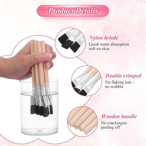 10Pcs Flat Paint Brushes, Flat Shaped Tips Brushes for Acrylic Oil Watercolor Painting, Small Craft Paint Brush with Wood Handle, Art Detail and Easel Brush for Kids Adults in Saudi Arabia