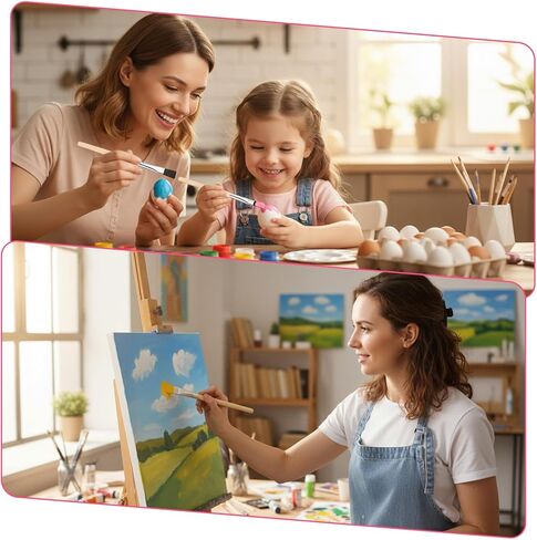 10Pcs Flat Paint Brushes, Flat Shaped Tips Brushes for Acrylic Oil Watercolor Painting, Small Craft Paint Brush with Wood Handle, Art Detail and Easel Brush for Kids Adults in Saudi Arabia