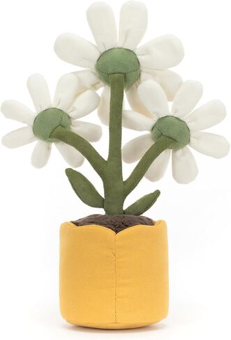 لعبة Jellycat Amuseables Daisy Pot المحشوة، 13.5 بوصة - قطيفة نباتية وزهور - ديكور ممتع وهدية in Saudi Arabia