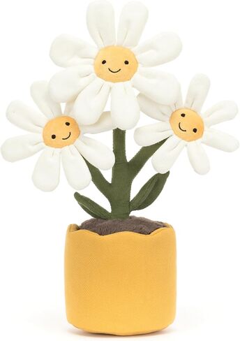 لعبة Jellycat Amuseables Daisy Pot المحشوة، 13.5 بوصة - قطيفة نباتية وزهور - ديكور ممتع وهدية in Saudi Arabia