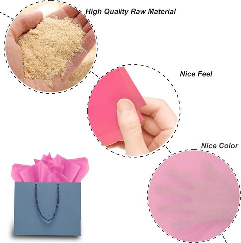 120 Sheets Mix Pink Tissue Paper HMUIKFRY 20x14 Inches Tissue Paper for Gift Bags Wrapping Paper for Birthday Weddings Holiday Crafts Festival Decoration in Saudi Arabia