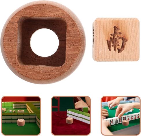 LUOZZY Round Wooden Mahjong Wind Indicator Accessories for Chinese Game Play Professional Casual Players Durable Elegant Coffee Table Decor in Saudi Arabia