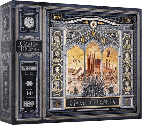أحجية الصور المقطوعة المميزة من Game of Thrones - تفاصيل من رقائق الذهب، مع حقيبة حمل لهواة التجميع - تجربة تفاعلية لمحبي GOT - مثالية للهدايا in Kuwait