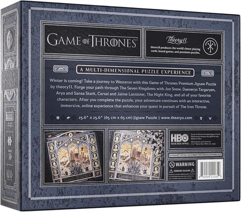 أحجية الصور المقطوعة المميزة من Game of Thrones - تفاصيل من رقائق الذهب، مع حقيبة حمل لهواة التجميع - تجربة تفاعلية لمحبي GOT - مثالية للهدايا in Kuwait