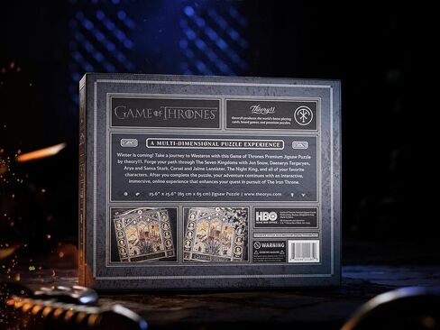 أحجية الصور المقطوعة المميزة من Game of Thrones - تفاصيل من رقائق الذهب، مع حقيبة حمل لهواة التجميع - تجربة تفاعلية لمحبي GOT - مثالية للهدايا in Kuwait