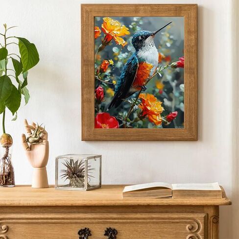 VNUIEHG Paint by Numbers, Colorful Hummingbird in Bloom, Adult Crafts Adult Paint by Number Kits, Arts Crafts for Home Decor(No Frame, 16x20 inch), Lively in Saudi Arabia