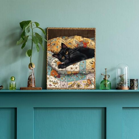 Lazy Black Cat Paint by Number for Adults Beginners Cat and Lovely Cat's Nest Paint by Numbers Warm Cute Decor Paint by Numbers Kits Suitable for Home Decor Without Frame 16x20 Inch in Saudi Arabia
