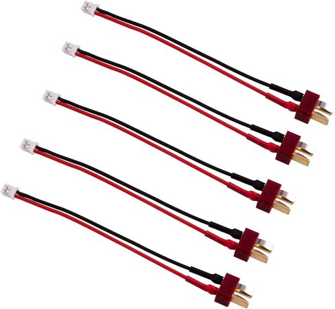 5pcs Male T Plug to 2-pin JST-PH2.0 Male Adapter Conversion Cable 22awg 10cm in Saudi Arabia