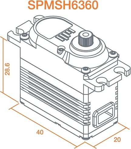 Spektrum H6360 Standard Digital HV Brushless Mid Torque Ultra Speed Heli Tail Servo, SPMSH6360 in Saudi Arabia