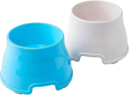2pcs Long Eared Dog Bowl (Blue & White) - Spaniel Bowls for Dogs Long Ears,No-Spill Food & Water Bowls for Cocker Spaniels, Beagles, Non-Slip, Easy to Clean in Kuwait