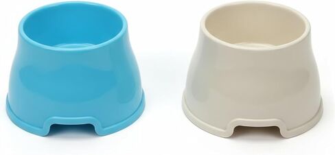 2pcs Long Eared Dog Bowl (Blue & White) - Spaniel Bowls for Dogs Long Ears,No-Spill Food & Water Bowls for Cocker Spaniels, Beagles, Non-Slip, Easy to Clean in Kuwait