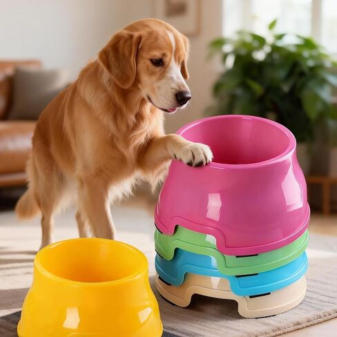 2pcs Long Eared Dog Bowl (Blue & White) - Spaniel Bowls for Dogs Long Ears,No-Spill Food & Water Bowls for Cocker Spaniels, Beagles, Non-Slip, Easy to Clean in Kuwait