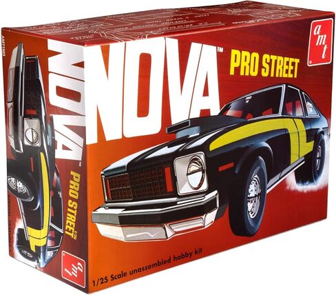 AMT 1976 Chevy Nova Pro Street 1:25 Scale Model Kit – First Release in 20 Years, 454 C.I.D. Chevy “Rat" Engine, Custom Chassis & Interior, Ultra-Wide Rear Tires & Decals in Saudi Arabia