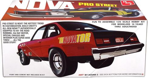 AMT 1976 Chevy Nova Pro Street 1:25 Scale Model Kit – First Release in 20 Years, 454 C.I.D. Chevy “Rat" Engine, Custom Chassis & Interior, Ultra-Wide Rear Tires & Decals in Saudi Arabia