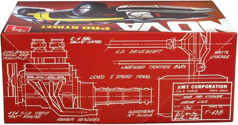 AMT 1976 Chevy Nova Pro Street 1:25 Scale Model Kit – First Release in 20 Years, 454 C.I.D. Chevy “Rat" Engine, Custom Chassis & Interior, Ultra-Wide Rear Tires & Decals in Saudi Arabia