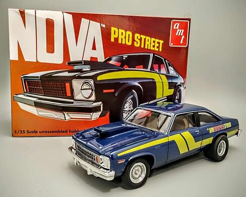 AMT 1976 Chevy Nova Pro Street 1:25 Scale Model Kit – First Release in 20 Years, 454 C.I.D. Chevy “Rat" Engine, Custom Chassis & Interior, Ultra-Wide Rear Tires & Decals in Saudi Arabia