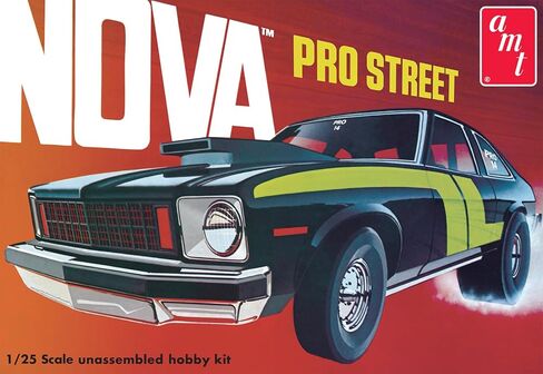 AMT 1976 Chevy Nova Pro Street 1:25 Scale Model Kit – First Release in 20 Years, 454 C.I.D. Chevy “Rat" Engine, Custom Chassis & Interior, Ultra-Wide Rear Tires & Decals in Saudi Arabia