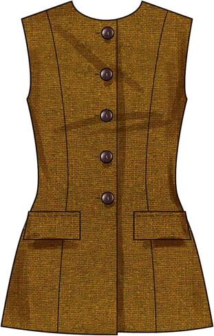 Simplicity SS3108H5 سترة غير مبطنة شبه جاهزة وتنورة واسعة وسراويل واسعة الساق من American Sewing Guild، رمز التصميم S3108، المقاسات 6-8-10-12-14 in Kuwait