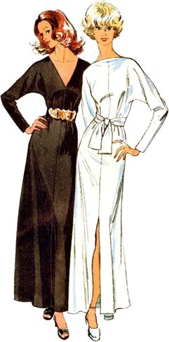 فستان Simplicity SS3046K5 Misses' Vintage 1970's Jiffy Knit مع حزمة نمط خياطة وشاح، رمز التصميم S3046، المقاسات 8-10-12-14-16، متعدد الألوان in Kuwait