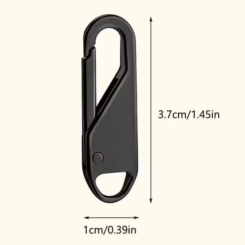Zipper Repair Kit, 8-Pack Premium Metal Puller Sliders - No Sew Instant Fix for Jackets, Backpacks, Luggage, Jeans & Handbag Zippers, Black Replacement Pull Tabs in Saudi Arabia