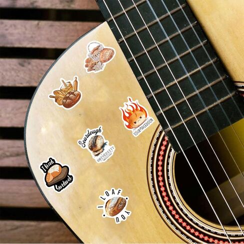 61pcs Sourdough Stickers Pack，Cute Cartoon Aesthetic Waterproof Stickers，Vinyl Art Water Bottle,Skateboard,Laptop,Phone,Journaling,Scrapbooking Decals in Saudi Arabia