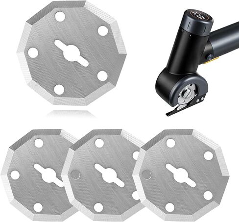 4 قطع شفرات قطع دوارة شفرات بديلة لمقص كهربائي نانو Fanttik C8، شفرات دوارة طويلة الأمد لقص الصناديق والنسيج والجلود والكرتون والمواد الحرفية in Kuwait