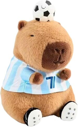 RichRabbit Cute Capybara Plush Toy Soccer Soft Plush Toy Cute Kids Gift Brown 9 Inch in Saudi Arabia