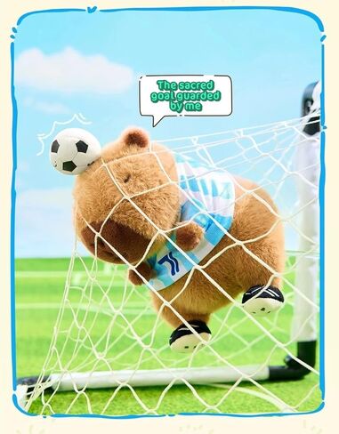 RichRabbit Cute Capybara Plush Toy Soccer Soft Plush Toy Cute Kids Gift Brown 9 Inch in Saudi Arabia