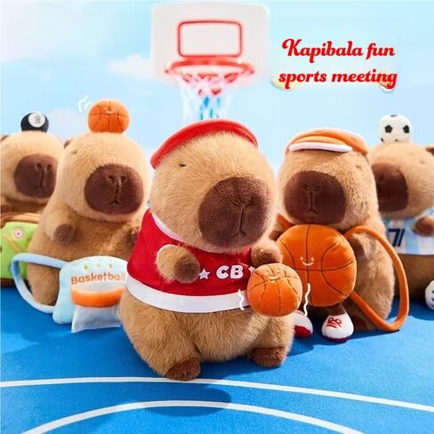 RichRabbit Cute Capybara Plush Toy Soccer Soft Plush Toy Cute Kids Gift Brown 9 Inch in Saudi Arabia