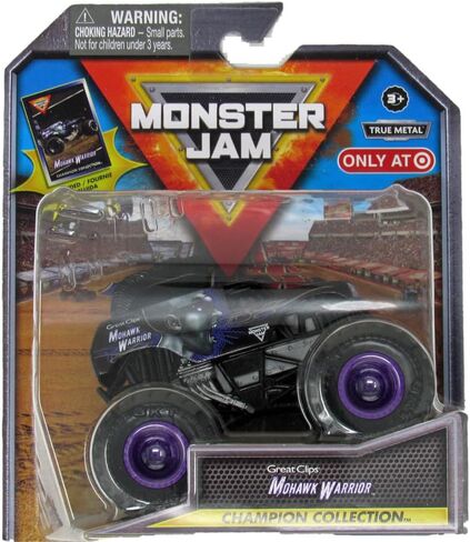 Monster Jam Stadium Series Championship Collection Monster Truck - 1:64 Scale, Comes with Collectible Trading Card (Mohawk Warrior) in Saudi Arabia