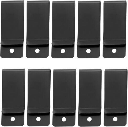 dophee 10Pcs Metal Belt Clip Holster Sheath Belt Clip Clasp Spring Hook Clamp Holders Versatile Buckle for Pockets Wallet Pouches Key Hooker DIY Accessories, 57x22mm/2.24"x0.87", Black in Saudi Arabia