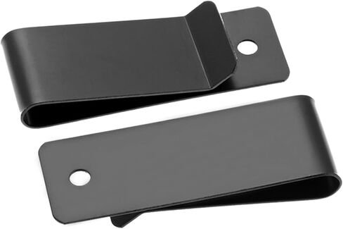 dophee 10Pcs Metal Belt Clip Holster Sheath Belt Clip Clasp Spring Hook Clamp Holders Versatile Buckle for Pockets Wallet Pouches Key Hooker DIY Accessories, 57x22mm/2.24"x0.87", Black in Saudi Arabia