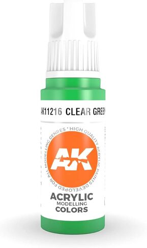 AK Interactive 3rd Gen Acrylic Clear Green 17ml in Saudi Arabia
