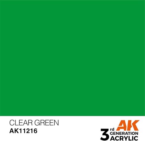 AK Interactive 3rd Gen Acrylic Clear Green 17ml in Saudi Arabia