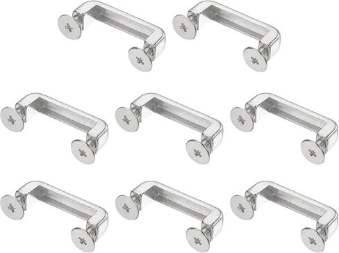 8-Pack D-Ring Connector Buckles, 24mm x 6mm Alloy Right Angle Arch Bridge Buckles, Chain Strap Connector with Screws for Bag/DIY/Leather Craft/Backpack Making[Light Gold] in Saudi Arabia