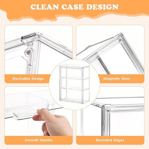 Clear Acrylic Display Case for Figures&Collectibles,3 Tier Lego Labubu Toy Box, Desktop or Storage Bin with 2 Removable Shelves,Figurine Display Shelf,Stackable Display Cabinet for Collectibles-1 Pack in Saudi Arabia