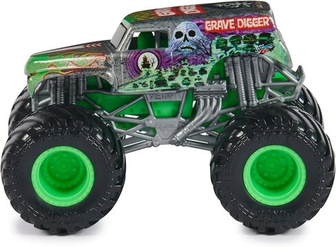 Monster Jam Grave Digger 1:64 Scale Die-Cast Monster Truck, Series 01 Collectible Vehicle by Spin Master, Realistic Details & BKT Tires, Kids Ages 3 and Up in Saudi Arabia