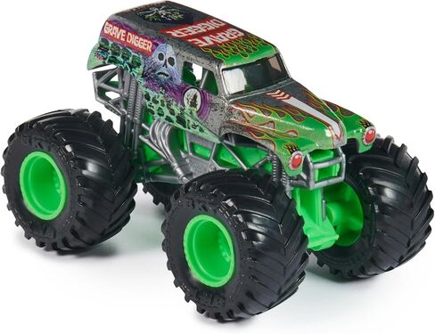Monster Jam Grave Digger 1:64 Scale Die-Cast Monster Truck, Series 01 Collectible Vehicle by Spin Master, Realistic Details & BKT Tires, Kids Ages 3 and Up in Saudi Arabia