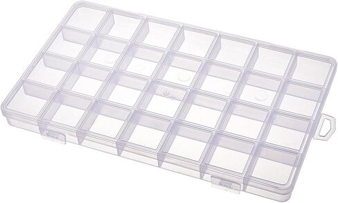 28-Compartment Transparent Storage Box with Slots for Beads, Jewelry, Hardware, Fishing Gear, and Stationery in Saudi Arabia