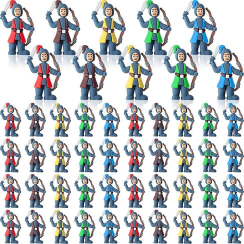 25 Pcs Medieval Castle Soldier Mini Knight Figures Bulk Easter Small Knight Action Figurines Gift Tiny Toy Statues for Party Piñata Filler Hide and Seek Props Book Desk in Saudi Arabia