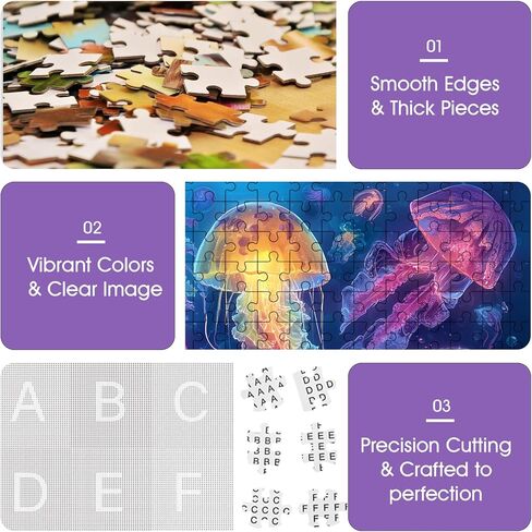500 Piece Puzzle for Adults – Ocean Jellyfish Puzzle 500 Pieces for Adult Elderly Puzzle Game – Fun & Challenging Family Game Gift Toy for Friends and Family (20.5 x 15 in) in Saudi Arabia