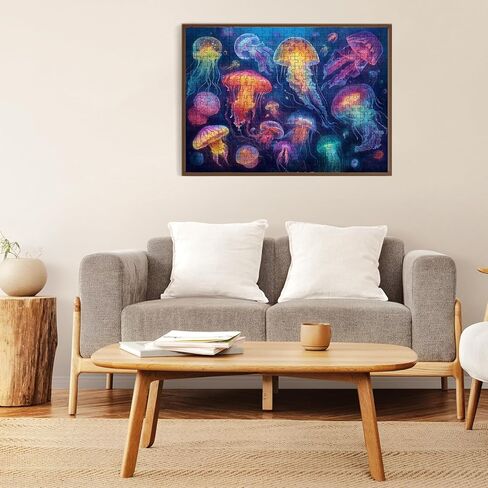 500 Piece Puzzle for Adults – Ocean Jellyfish Puzzle 500 Pieces for Adult Elderly Puzzle Game – Fun & Challenging Family Game Gift Toy for Friends and Family (20.5 x 15 in) in Saudi Arabia