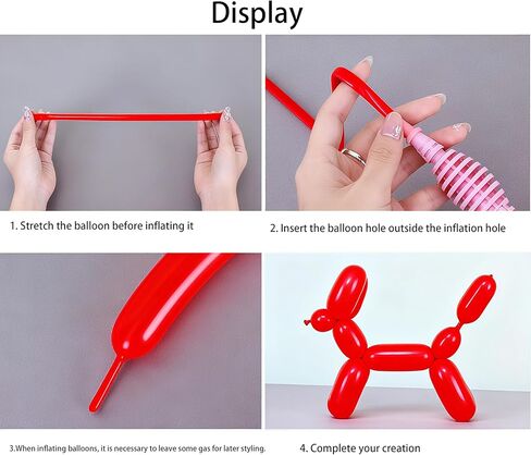 100 قطعة من البالونات الشفافة بطول 260 كيو لربط زهور الحيوانات على شكل قوس لصنع بالونات اللاتكس مجموعة بالونات رفيعة لتزيين حفلات الزفاف وأعياد الميلاد (شفاف) in Kuwait